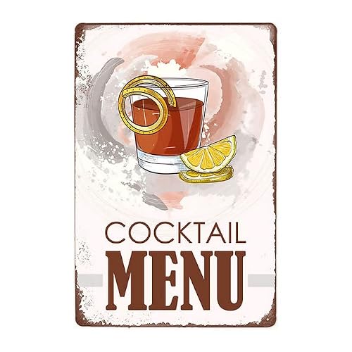 Cocktail Club - Metal Tin Sign Retro Vintage Plaque