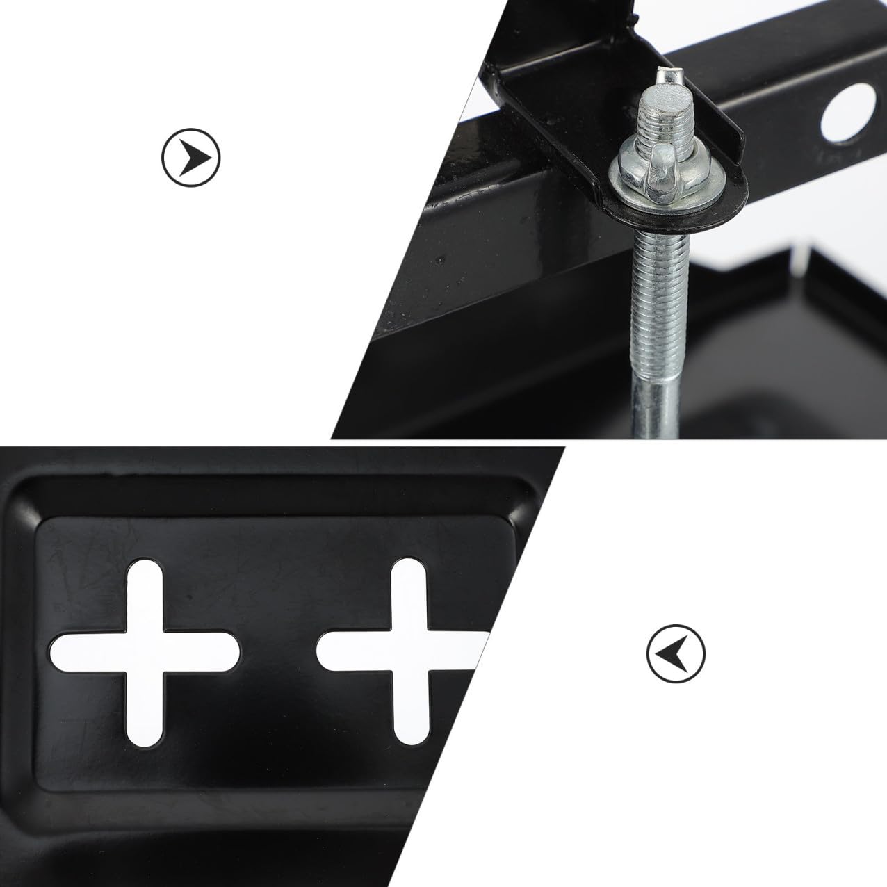 Support de Fixation en Fer Noir pour 1 Set, Batterie de Voiture