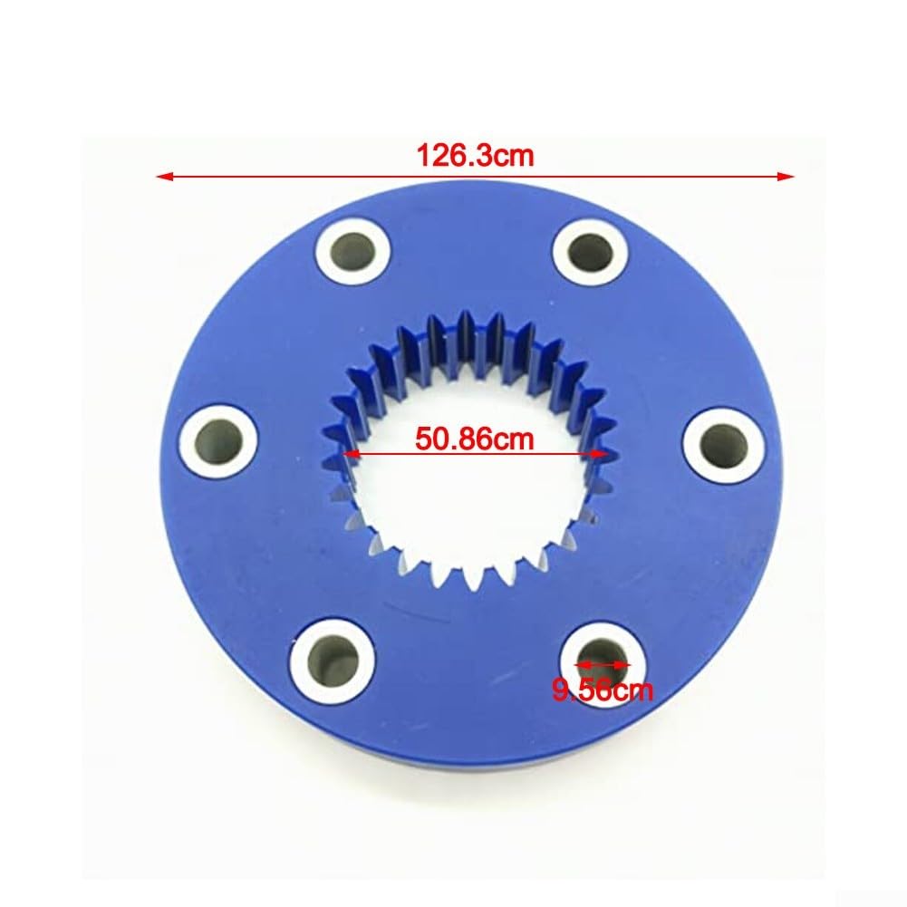 Puleggia di accoppiamento a 6 bulloni 48-50005-00 per sistema di azionamento del compressore Carrier X2 in metallo blu, misura di precisione, include bulloni a manicotto dell'ingranaggio della