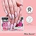 6PC Mia Secret Colored Acrylic Nail Art Powder Collection - I LOVE PINK, 6PC