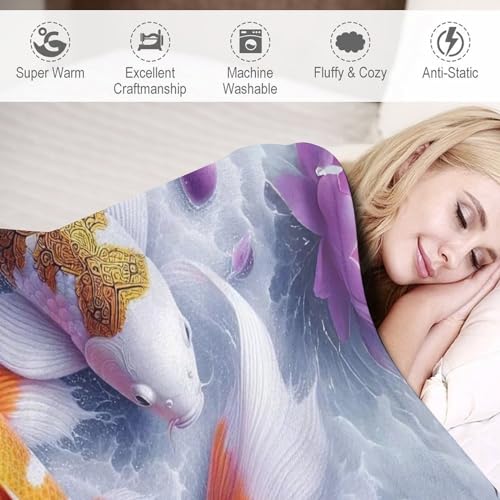 Couverture poisson pour voyager et cocooning sur votre canapé - 4