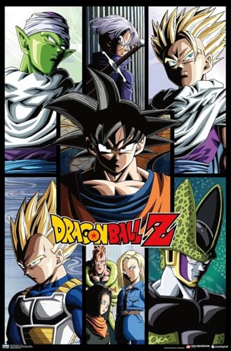 Dragon Ball Z - Grid Wall Poster, 19L" x 13W", Premium Unframed Version
