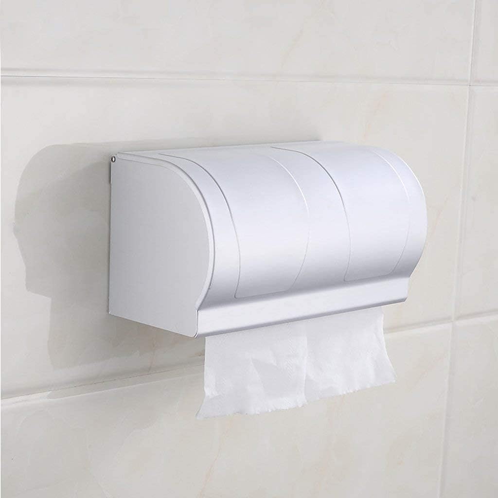 Toilet Paper Holder Made in Concise Stainless Steel with Phone Shelf Bathroom Fixture Accessories