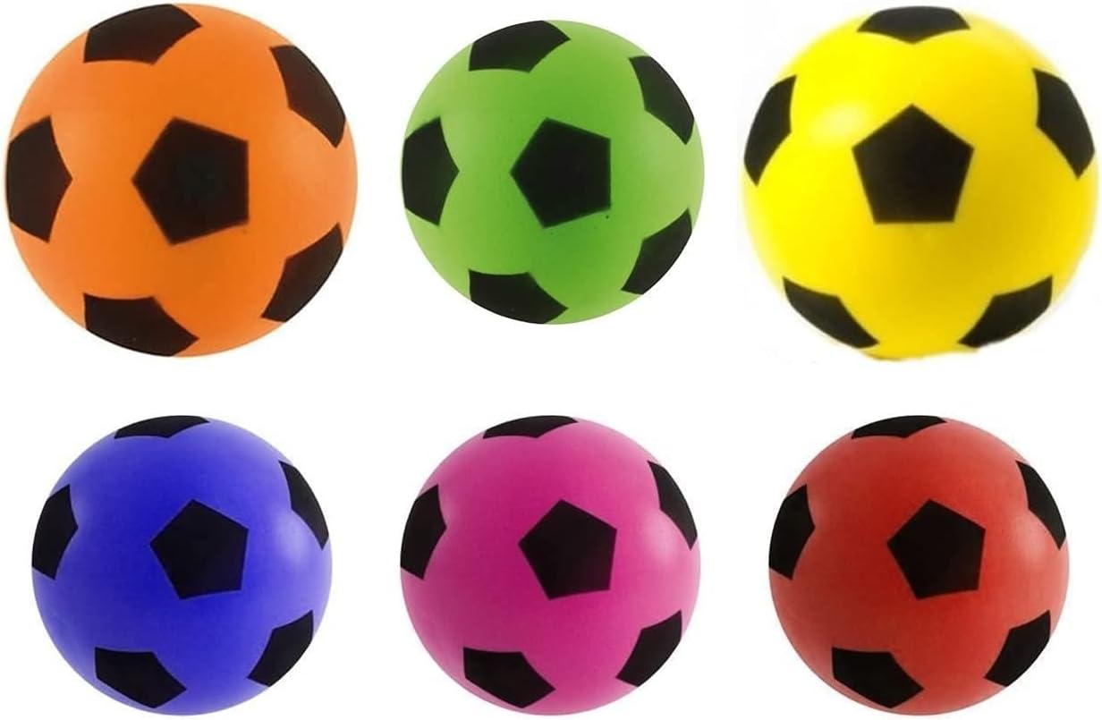 eMKay® 17.5cm/175mm ASSORTED Colours Football (ONE RANDOM SUPPLIED) | Indoor/Outdoor Soft Sponge Foam Soccer Ball Great Fun For Adults And Kids Boys & Girls - Image 5