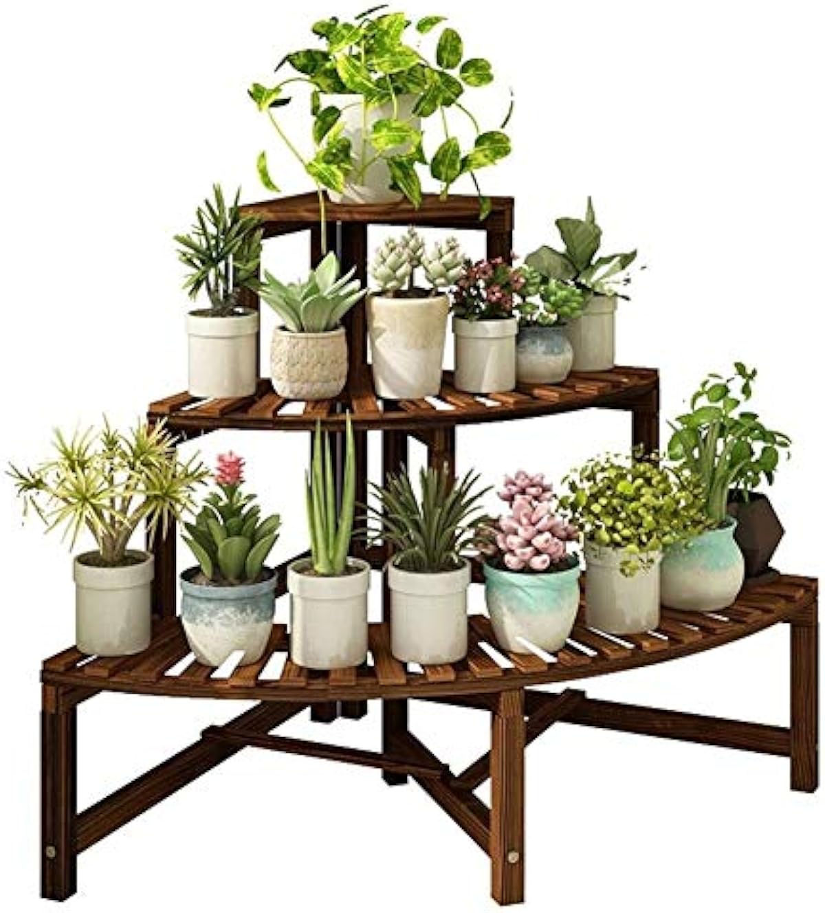 安い 購入 フラワースタンド セクタ フラワー スタンド 木製 盆栽棚 床置き 中空彫刻デザイン ガーデニング 花台 プランターラック 植物 スタンド 園芸ラック 植物棚 ベランダ 屋外 室内 ガーデニング 棚 盆栽棚 日本限定モデル Littleshopp Com