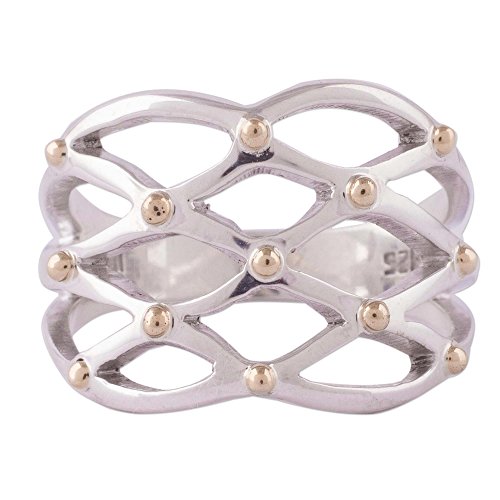 Novica 18K Gold Plated .925 Sterling Silver Cocktail Ring, Webbed Love' #TOP25