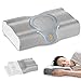 Elviros Orthopädisches Kissen, Memory Foam Kissen, Zervikale Orthopädisches Kopfkissen, Höhenverstellbares Ergonomisches Nackenstützkissen Schlafkissen Abnehmbarer, Kopfkissen Seitenschläfer