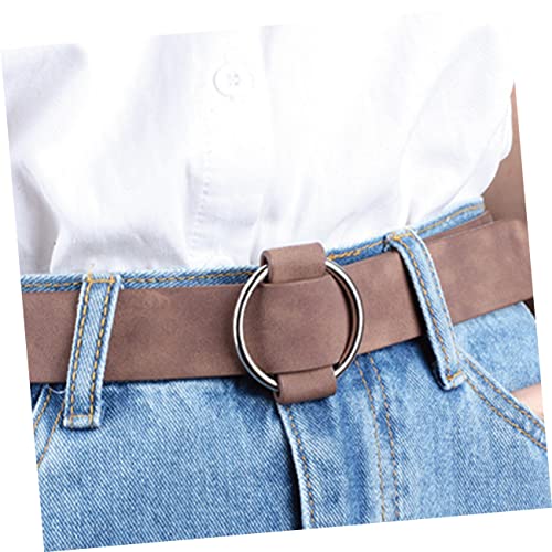 2Pcs Women Wide Belt No Needle Round Pin Buckle PU Leather Waistband Black Coffee Stylish Solid Girdle for Fashionable Outfits4