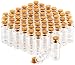 COM-FOUR® 60x pot à épices avec bouchon, mini bouteille en verre, pot à bonbons, stockage d'huiles, d'épices, d'herbes ou de thé env. 10ml (060 pièces)