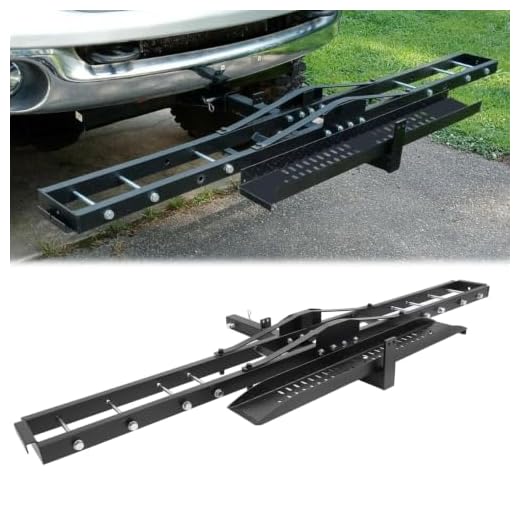 EGO BIKE 600LBS Steel Motorcycle Scooter Dirtbike Carrier Hauler Hitch Mount Rack Ramp Anti Tilt