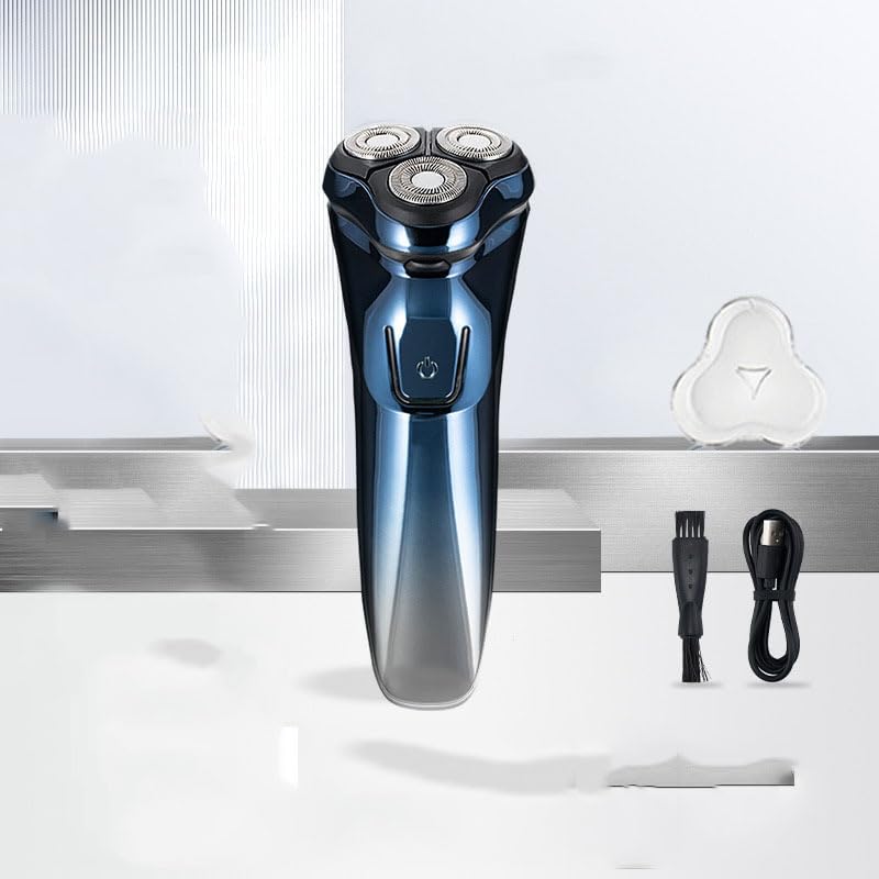 Herrenrasierer V1 Pro – Ultra-präzise 4D-Klingen und integrierter Trimmer für eine gründliche und angenehme Rasur(Blau)