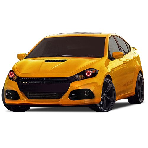 Flashtech For Dodge Dart 14-16 V.3 Fusion Color Change Rgb Multi Color Led Halo Ring Headlight Kit #TOP4