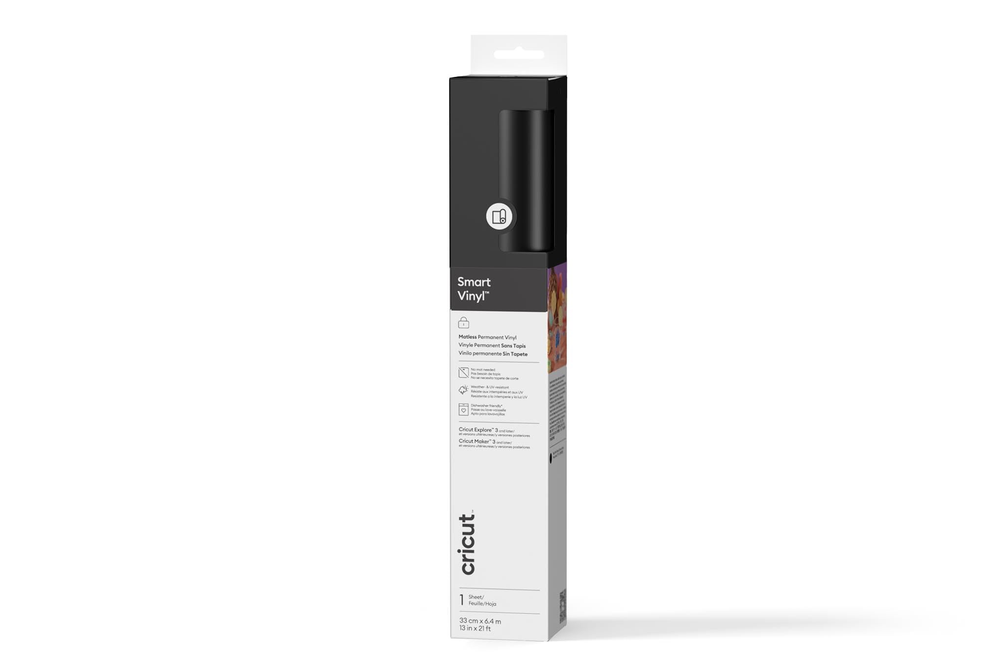 Vinyle Permanent Intelligent Cricut 33x640 cm 1 feuille (Noir)