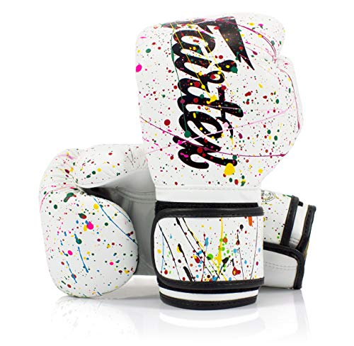 Fairtex BGV14 Muay Thai Boxing Microfibre Gloves for Men, Women, Kids | MMA Gloves, Kickboxing, Gym, Workout | Premium Quality, Light Weight & Shock Absorbent Boxing Gloves- (Painter/14oz) by Fairtex - Used condition - US$80.09