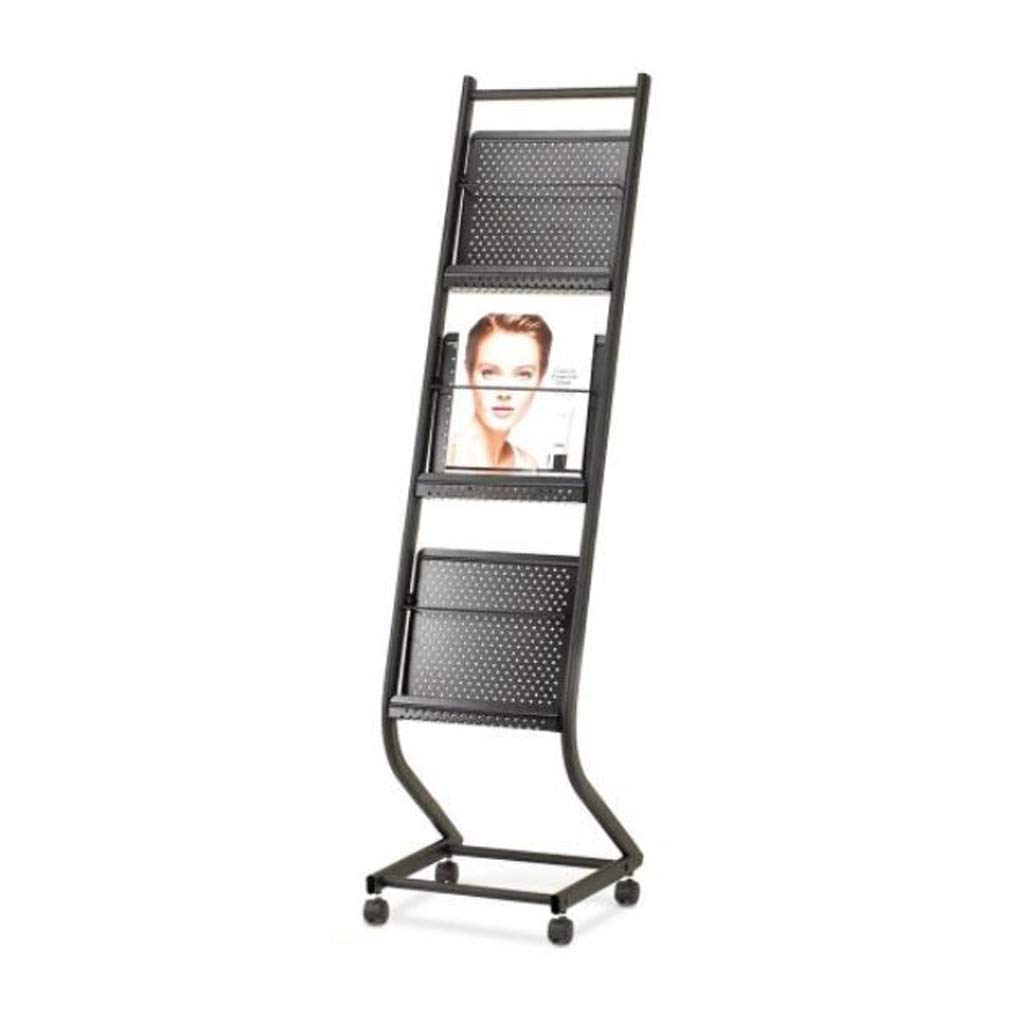 Buy hj Floor Magazine Rack Wrought Iron Office Book Stand 3 Layers Data