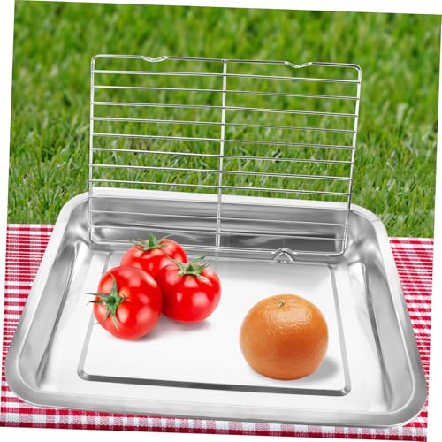 Plateau de barbecue en acier inoxydable argenté COLLBATH - 5