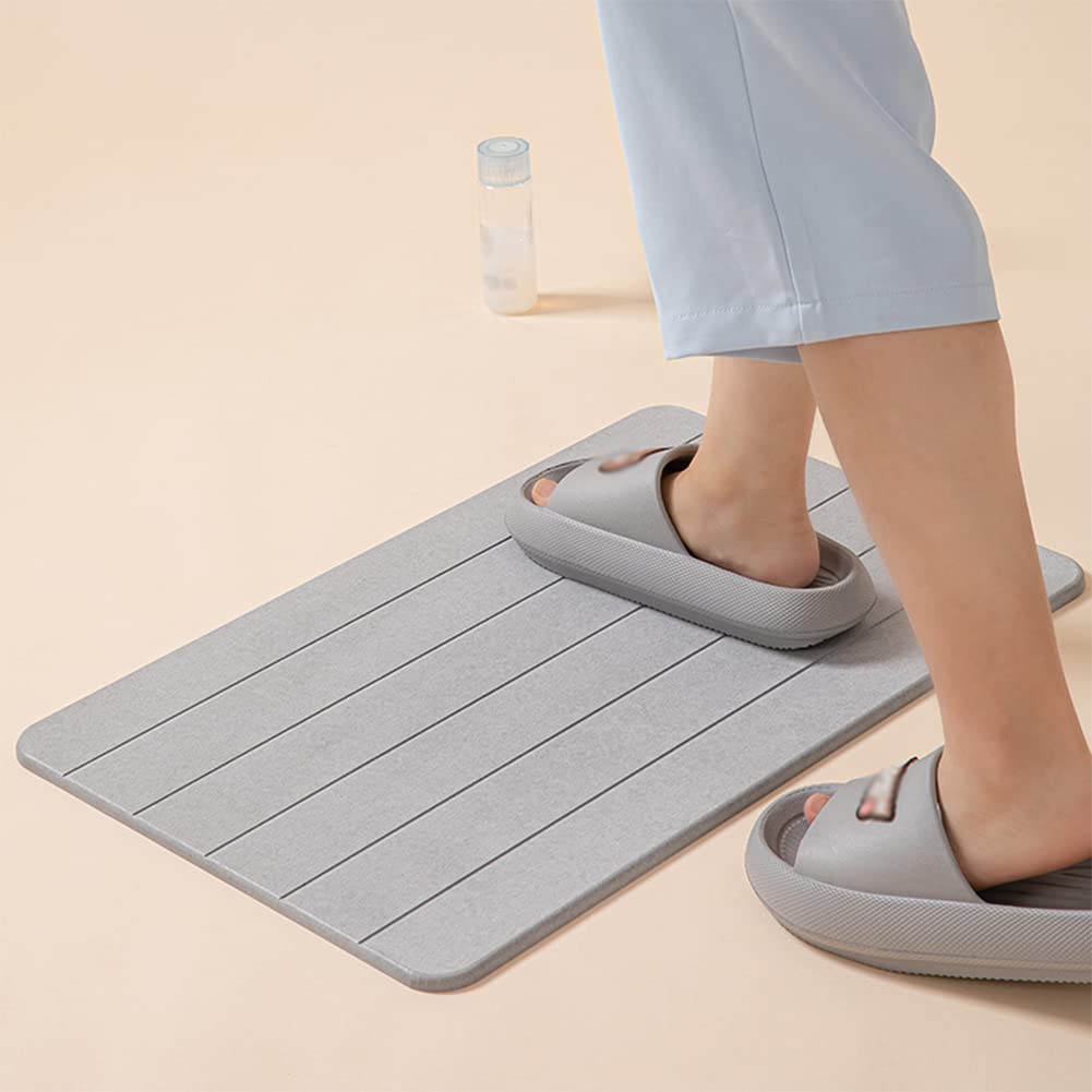 Tapis de bain en pierre de diatomée - Séchage rapide - Antidérapant - Pour cuisine et salle de bain - Sûr et respectueux de l'environnement