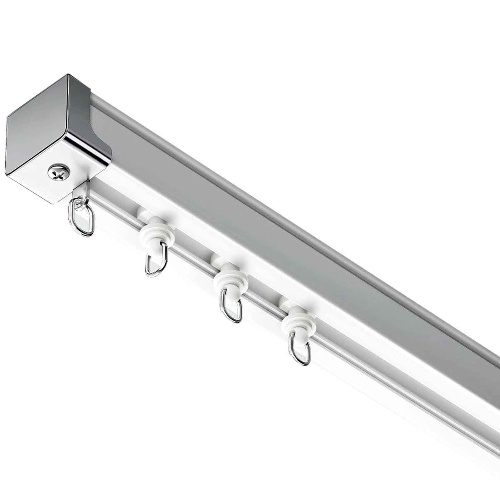 Sistema De Riel Cortina Extralargo For Baño, Barras Divisorias Habitación For Montaje En Techo/pared, Tiras Ducha Privacidad Y Partición(Ceiling Mount,L 5m/197inch)