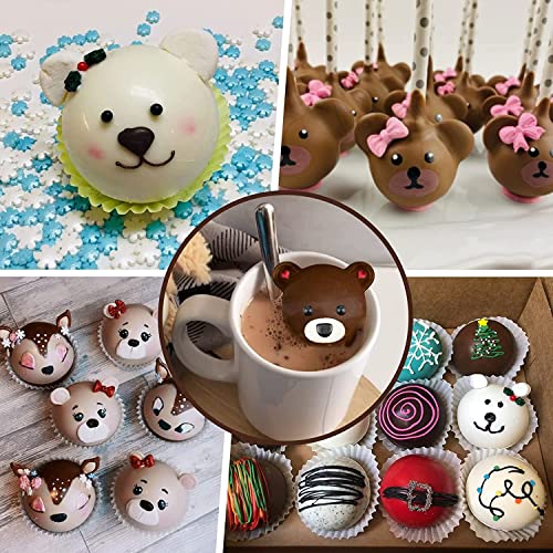 Ostereier Hasen Silikon Formen für Schokolade, 2 Stück 3D Osterei Hase Form für Gummy Schokolade Süßigkeiten Badebombe Kuchenform Osterdeko (Bear)
