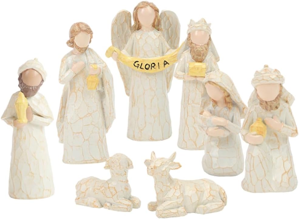 Nativity Scene Crafts Resin Christmas Manger Decoration Catholic Figurine