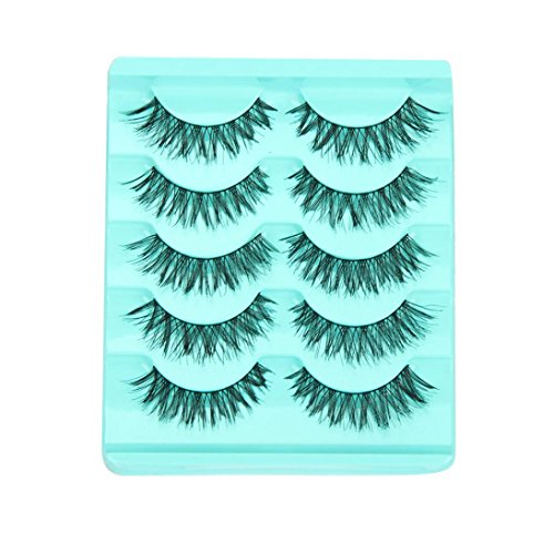 Leoy88 Big sale! 5 Pair/Lot Crisscross False Eyelashes Lashes Voluminous Hot Fake Eye Lashes Beauty (A)