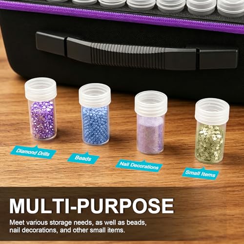 Image of ZORETCO Diamond Art Storage - 120 Containers Diamond Art Kits for Adults | Diamond Painting Storage Case with Tools, Diamond Art Supplies Storage for Diamond Painting Accessories, Bead, Gem, Crafts