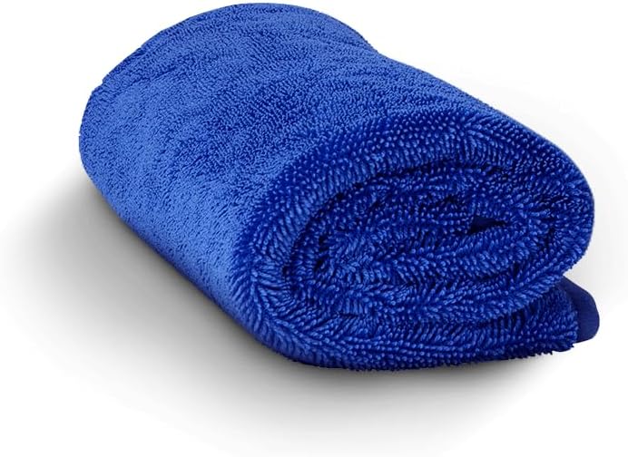 SGCBPro Microfiber Car Wash Drying Towel, 31” X 24” Large One-Sweep-Pass Long Plush Twist Pile Amphibious |Dry + Clean| Superior Absorbency Microfiber Car Cleaning Towel Fast Dry for Car Detailing