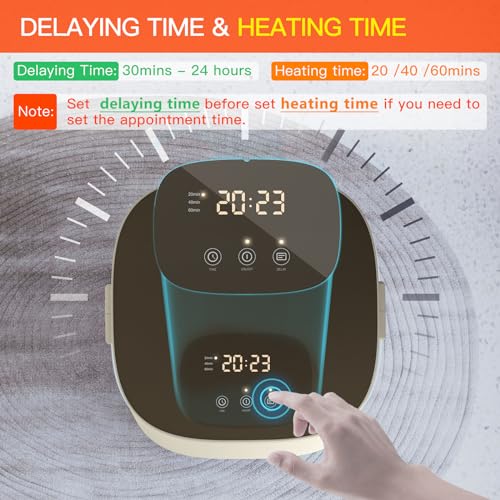 DOACE® Towel Warmer Bucket, 26L Large Towel Warmers with Auto Keep Warm Feature, Heat Time 20/40/60 Min Adjustable and Delay Time Up to 24 Hours, Hot Towel Warmer for Bathroom, Ideal Gift for Father