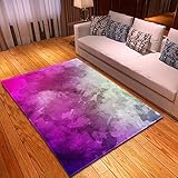 Alfombra Salon Patrón Morado 60 x 90 cm Alfombra De Salón Moderna Artificial Alfombra, Alfombra de imitación de Piel de Cordero, para salón Dormitorio baño sofá Silla cojín