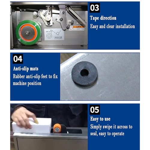 Taglierina automatica per nastro, macchina sigillatrice completamente automatica per scatole piccole, lunghezza regolabile per imballaggi di giocattoli, articoli di cancelleria e hardware