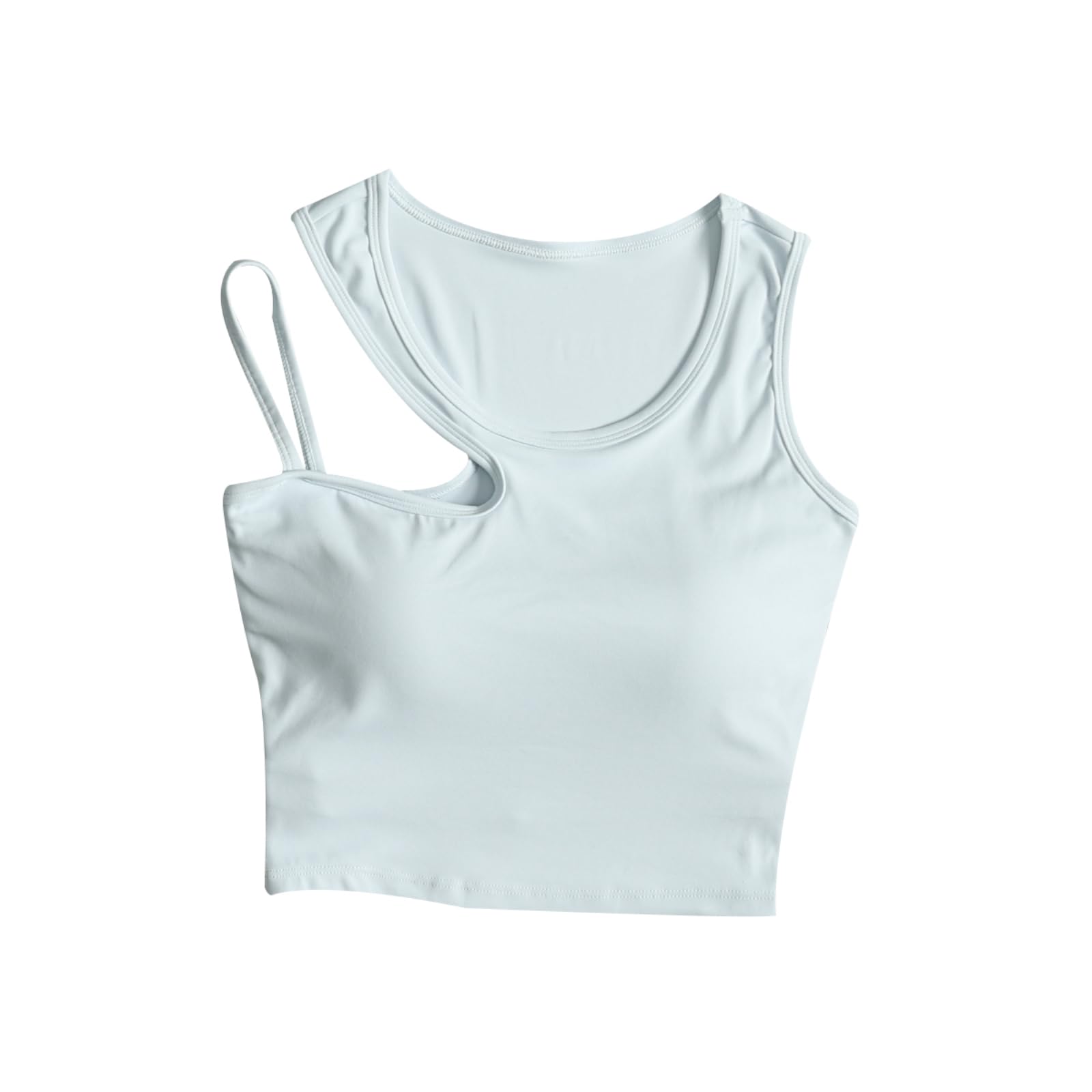 Sujetador Yoga Deportivo De Mujer Superior Una Pieza Ejercicio Fitness Chaleco A Prueba Golpes Reunido Al Aire Libre-s- White