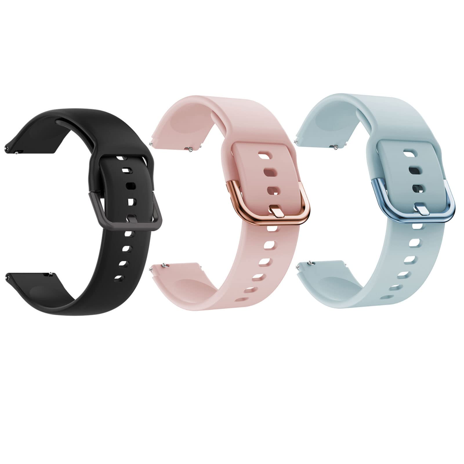 Topspitgo Correa Reloj Inteligente,3piezas Correas Reloj Inteligente 19mm,Correa Smartwatch,Silicona,Reloj Inteligente Ajustable Deportivo de Repuesto Para Hombres,Mujeres y Niños Correa Reloj