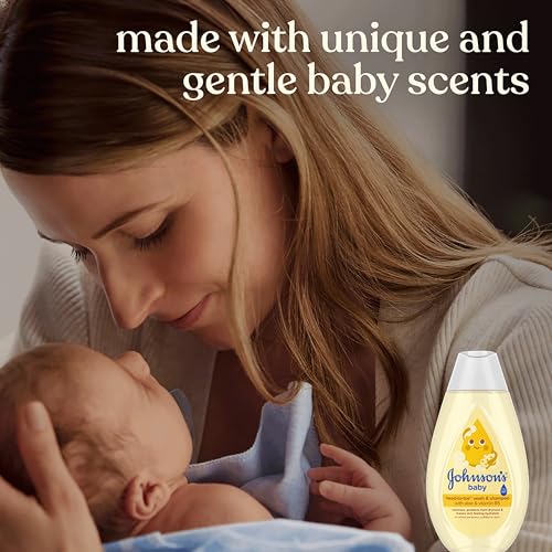 Image of Johnson's Baby Head-To-Toe Baby Wash & Shampoo + Aloe & Vitamin B5, 2-in-1 Bath Wash Gently Cleanses Newborn's Delicate Skin & Hair, Hypoallergenic, No Added Parabens, Dyes & Sulfates, 13.6 fl. Oz