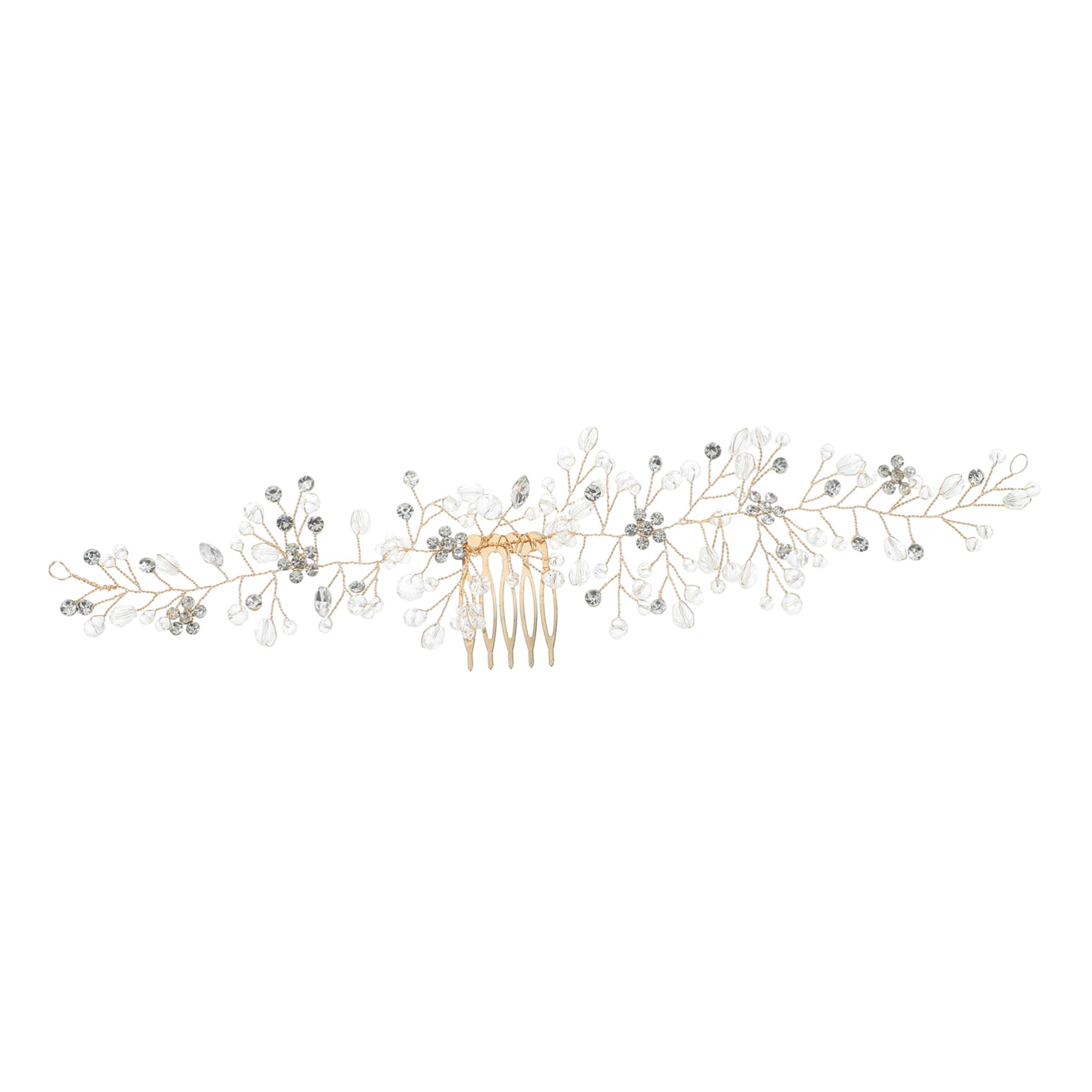 Healeved 5stücke Braut Haarkamm Mit Strass Elegante Haarvine Für Frauen Hochzeits-haarschmuck Mit Kamm Dekorative Haaraccessoires Für Bräute Und Brautjungfern Goldene Handarbeit