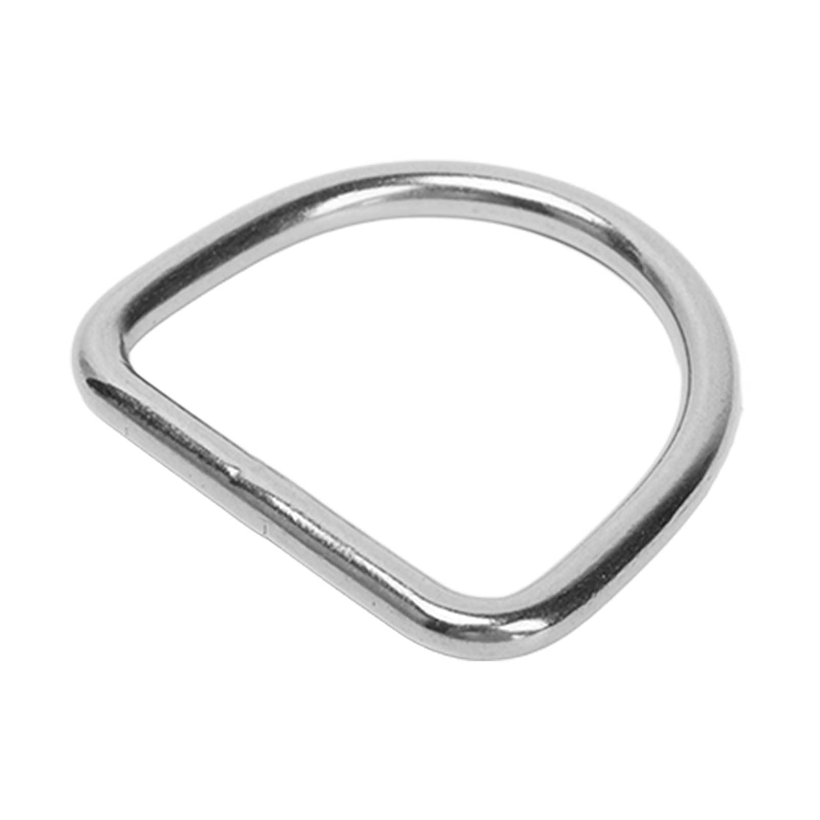 Xolsurg 316 Stainless Steel D Ring Seamless Welded Hardware D Buckle Ring for Surfboard Kayak 6mm (50 * 47 * 6MM)