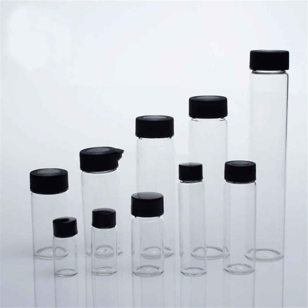 Vetreria da laboratorio Flacone for reagenti da laboratorio con fiala for campioni da 2 ml a 60 ml, piccole fiale trasparenti for medicinali for esperimenti(2ml 100pcs)