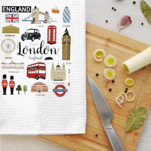 Levlo London Kitchen Towel London Travel Souvenir Gift England London Trip Dish Towels Uk London Vacation Merchandise thumb #6