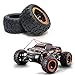 4pcs/Set Remote Control Vehicle Tires Fit The 1/16 1/14 1/12 RC Car Off-Road Vehicle Hub Modification and Opgrading Accessories (Black)