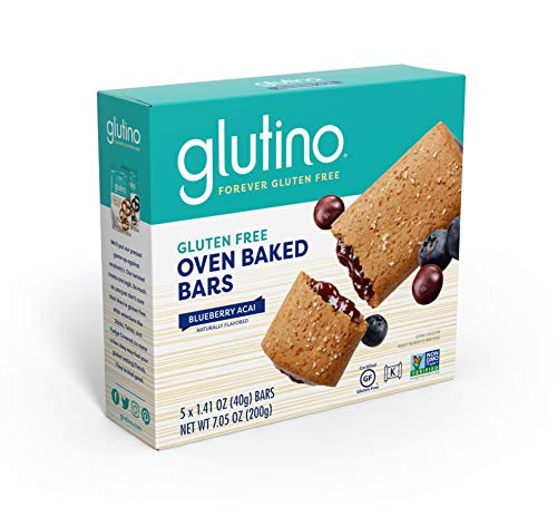 Glutino Gluten Free Oven Baked Bar, Blueberry Acai, Naturally Flavored, 5 Ct (Pack Of 12) #TOP1