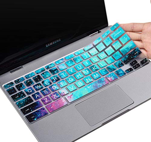 Keyboard Cover for Samsung Chromebook 4 3 XE310XBA-K01US XE310XBA-K02US XE310XBA-K03US XE500C13 XE501C13 11.6 /Chromebook 4+ 15.6' XE350XBA-K01US XE350XBA-K03US XE350XBA-K05US(Upper Case, Galaxy)