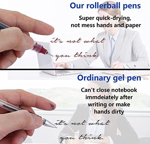 GHHFKGL 11 Pcs Rollerball pen, 0.5 mm Multicolor Gel Pen Quick-Drying Ink Extra Fine Point Pens for Adult Writing Note Taking School & Office Supplies (11)