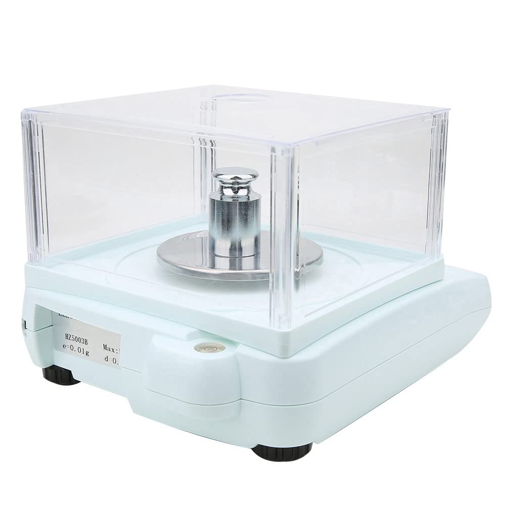 Digitale Labor-Analysewaage 200 g x 0,001 g 1 mg, Hochpräzise Schmuckwaage mit 100 g Gewicht (EU-Stecker)