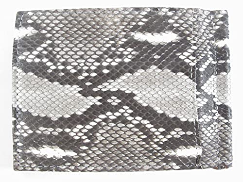 Genuine Python Snake Skin Leather Money Clip Slim Fold Wallet (Reticulated Natural)3
