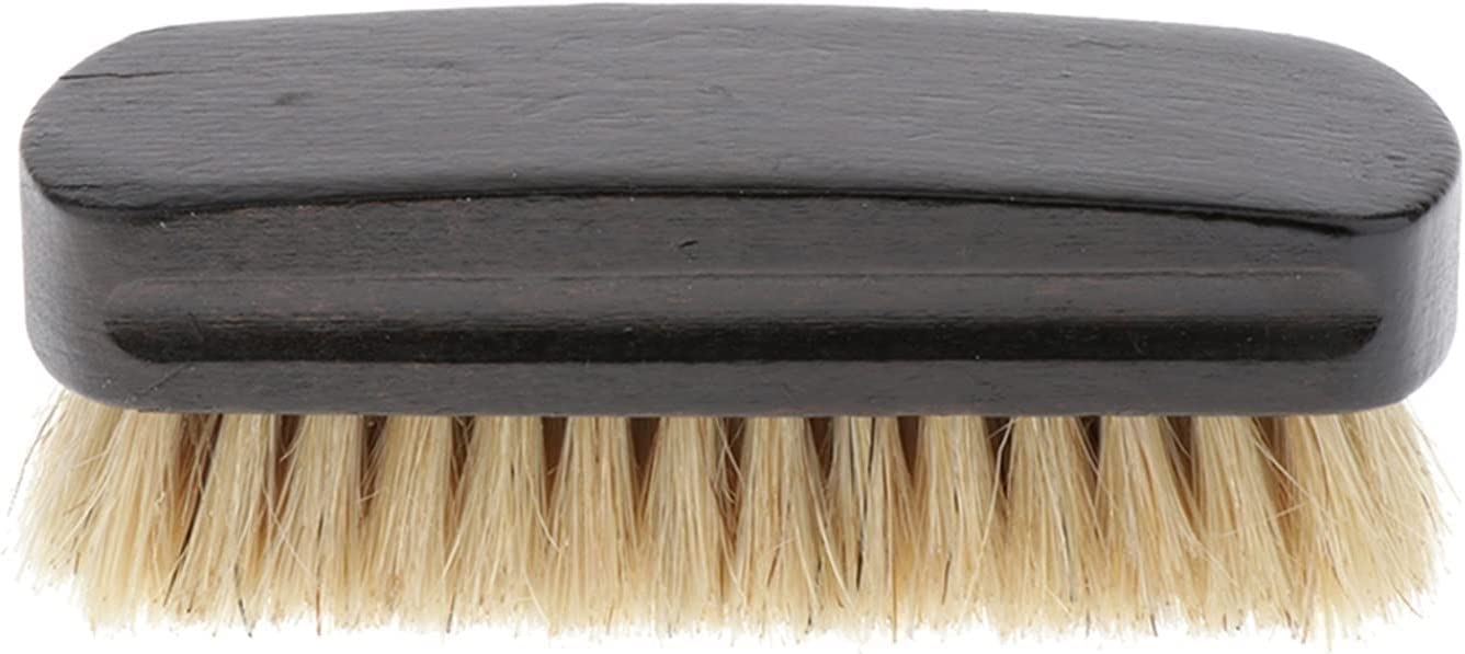 Cepillo for Zapatos, Cepillo de Limpieza de Madera Natural Cepillo for Zapatos de Pelo de Caballo Mango de Madera Pulida Cuero Natural Pelo de Caballo Real Cepillo for Botas Pulido Suave