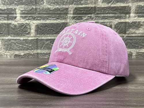 Image of Sailing Captain Hat for Boat Owners, Skipper Baseball Cap for Adult | Boating & Lake Days, Nautical Inspired Style, Detailed Embroidery, Adjustable Buckle Back
