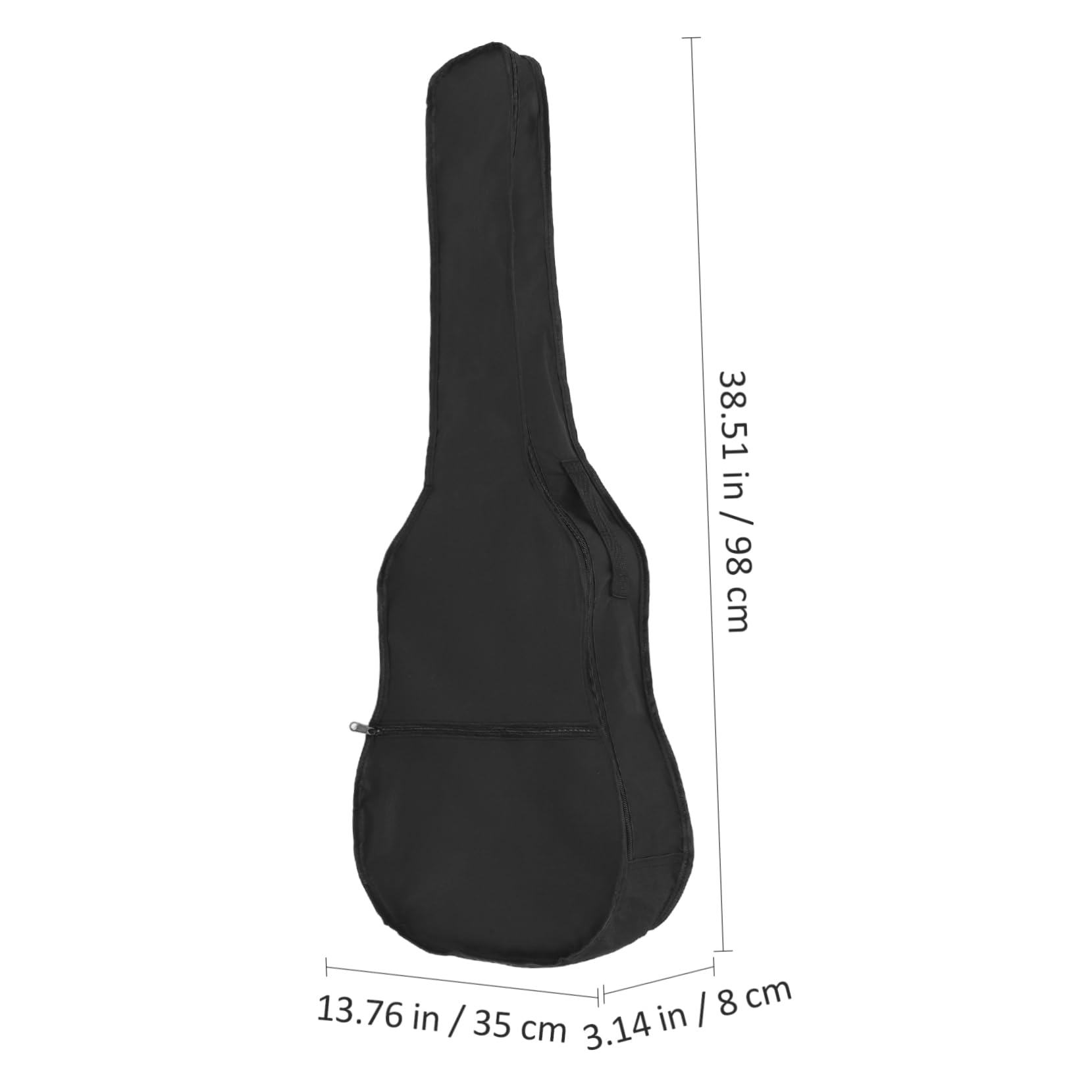BESPORTBLE Guitar Bag with Side Zipper Construction Shoulder Strap Black Color for Acoustic and Classical Guitars