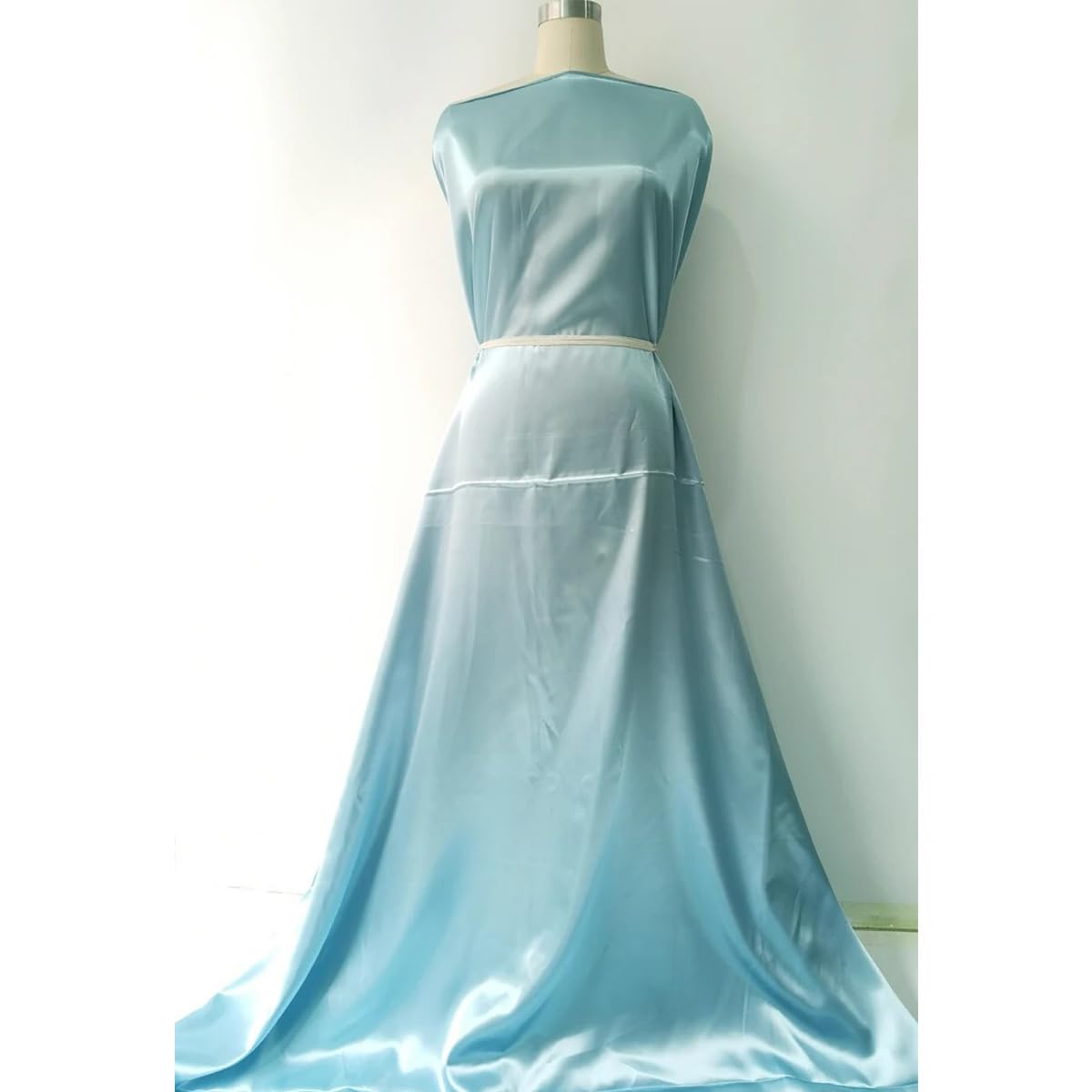 Tissu Bleu au mètre, Polyester léger pour Doublure, Confection de Robes de mariée, décorations de Mariage