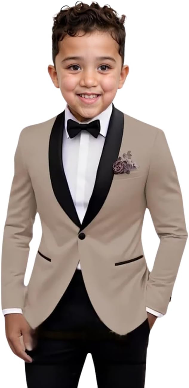 DYH Kids Party Tuxedo 2 Pieces Boys Suit Slim Fit Wedding Formal Wear