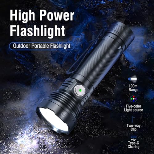 Lampe de poche multicolore rechargeable pour camping et randonnée
