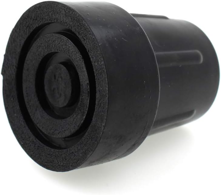 Rubber End Caps (Pack of 2) - Choose Your Size/Colour! (25 mm, Black)
